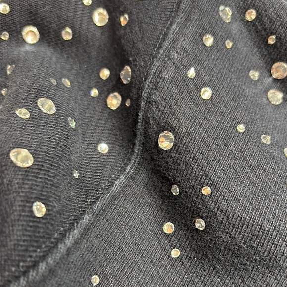 Off-White Dark Blue Men's Hoodie with Silver Accents - Picture 8 of 8